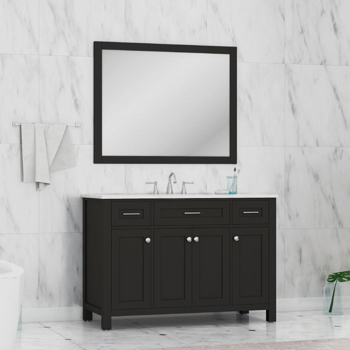 Alya Bath | Norwalk 48" Vanity Espresso with Carrera Marble Top (Free Standing) Alya Bath - Vanities Alya Bath   