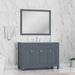 Alya Bath | Norwalk 48" Vanity in Gray with Carrera Marble Top (Free Standing) Alya Bath - Vanities Alya Bath   