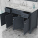 Alya Bath | Norwalk 48" Vanity in Gray with Carrera Marble Top (Free Standing) Alya Bath - Vanities Alya Bath   