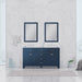 Alya Bath | Norwalk 60" Double Vanity Blue with Carrera Marble Top (Free Standing) Alya Bath - Vanities Alya Bath   