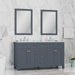 Alya Bath | Norwalk 60" Double Vanity in Gray with Carrera Marble Top (Free Standing) Alya Bath - Vanities Alya Bath   