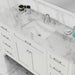 Alya Bath | Norwalk 60" Single Vanity White with Carrera Marble Top (Free Standing) Alya Bath - Vanities Alya Bath   