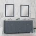 Alya Bath | Norwalk 72" Double Vanity in Gray with Carrera Marble Top (Free Standing) Alya Bath - Vanities Alya Bath   