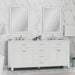 Alya Bath | Norwalk 72" Double Vanity White with Carrera Marble Top (Free Standing) Alya Bath - Vanities Alya Bath   