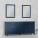 Alya Bath | Norwalk 72" Double Vanity Blue with Carrera Marble Top (Free Standing) Alya Bath - Vanities Alya Bath   