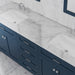 Alya Bath | Norwalk 72" Double Vanity Blue with Carrera Marble Top (Free Standing) Alya Bath - Vanities Alya Bath   