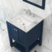 Alya Bath | Wilmington 24" Vanity Blue with Carrera Marble Top (Free Standing) Alya Bath - Vanities Alya Bath   