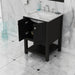 Alya Bath | Wilmington 24" Vanity Espresso with Carrera Marble Top (Free Standing) Alya Bath - Vanities Alya Bath   