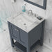 Alya Bath | Wilmington 24" Vanity Gray with Carrera Marble Top (Free Standing) Alya Bath - Vanities Alya Bath   