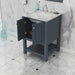 Alya Bath | Wilmington 24" Vanity Gray with Carrera Marble Top (Free Standing) Alya Bath - Vanities Alya Bath   