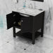 Alya Bath | Wilmington 30" Vanity Espresso with Carrera Marble Top (Free Standing) Alya Bath - Vanities Alya Bath   