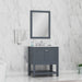 Alya Bath | Wilmington 30" Vanity Gray with Carrera Marble Top (Free Standing) Alya Bath - Vanities Alya Bath   