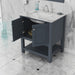 Alya Bath | Wilmington 30" Vanity Gray with Carrera Marble Top (Free Standing) Alya Bath - Vanities Alya Bath   