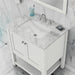 Alya Bath | Wilmington 30" Vanity White with Carrera Marble Top (Free Standing) Alya Bath - Vanities Alya Bath   