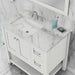 Alya Bath | Wilmington 36" Vanity White with Carrera Marble Top (Free Standing) Alya Bath - Vanities Alya Bath   