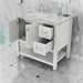 Alya Bath | Wilmington 36" Vanity White with Carrera Marble Top (Free Standing) Alya Bath - Vanities Alya Bath   