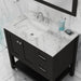 Alya Bath | Wilmington 36" Vanity Espresso with Carrera Marble Top (Free Standing) Alya Bath - Vanities Alya Bath   