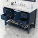 Alya Bath | Wilmington 48" Vanity Blue with Carrera Marble Top (Free Standing) Alya Bath - Vanities Alya Bath   