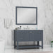 Alya Bath | Wilmington 48" Vanity Gray with Carrera Marble Top (Free Standing) Alya Bath - Vanities Alya Bath   