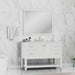 Alya Bath | Wilmington 48" Vanity White with Carrera Marble Top (Free Standing) Alya Bath - Vanities Alya Bath   