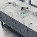 Alya Bath | Wilmington 60" Double Vanity Gray with Carrera Marble Top (Free Standing) Alya Bath - Vanities Alya Bath   