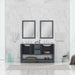 Alya Bath | Wilmington 60" Double Vanity Gray with Carrera Marble Top (Free Standing) Alya Bath - Vanities Alya Bath   