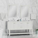 Alya Bath | Wilmington 60" Double Vanity White with Carrera Marble Top (Free Standing) Alya Bath - Vanities Alya Bath   