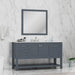 Alya Bath | Wilmington 60" Single Vanity Gray with Carrera Marble Top (Free Standing) Alya Bath - Vanities Alya Bath   