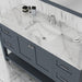 Alya Bath | Wilmington 60" Single Vanity Gray with Carrera Marble Top (Free Standing) Alya Bath - Vanities Alya Bath   