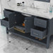 Alya Bath | Wilmington 60" Single Vanity Gray with Carrera Marble Top (Free Standing) Alya Bath - Vanities Alya Bath   