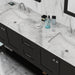 Alya Bath | Wilmington 72" Double Vanity in Espresso with Carrera Marble Top (Free Standing) Alya Bath - Vanities Alya Bath   