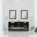 Alya Bath | Wilmington 72" Double Vanity in Espresso with Carrera Marble Top (Free Standing) Alya Bath - Vanities Alya Bath   