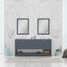 Alya Bath | Wilmington 72" Double Vanity Gray with Carrera Marble Top (Free Standing) Alya Bath - Vanities Alya Bath   