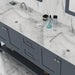 Alya Bath | Wilmington 72" Double Vanity Gray with Carrera Marble Top (Free Standing) Alya Bath - Vanities Alya Bath   