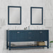 Alya Bath | Wilmington 72" Double Vanity in Blue with Carrera Marble Top (Free Standing) Alya Bath - Vanities Alya Bath   