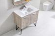 KubeBath | Bosco 36" Nature Wood Modern Bathroom Vanity w/ Quartz Countertop and Matching Mirror KubeBath - Vanities KubeBath   