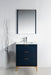 KubeBath | Divani 24'' Gloss Blue Vanity W/ Quartz Counter Top (Back Splash Free) KubeBath - Vanities KubeBath   