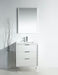 KubeBath | Divani 24'' Gloss White Vanity W/ Quartz Counter Top (Back Splash Free) KubeBath - Vanities KubeBath   