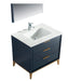 KubeBath | Divani 36'' Gloss Blue Vanity W/ Quartz Counter Top KubeBath - Vanities KubeBath   