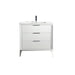 KubeBath | Divani 36'' Gloss White Vanity W/ Quartz Counter Top (Back Splash Free) KubeBath - Vanities KubeBath   