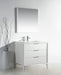 KubeBath | Divani 36'' Gloss White Vanity W/ Quartz Counter Top (Back Splash Free) KubeBath - Vanities KubeBath   