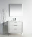 KubeBath | Divani 36'' Gloss White Vanity W/ Quartz Counter Top (Back Splash Free) KubeBath - Vanities KubeBath   