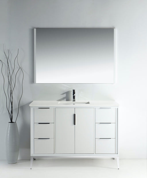 KubeBath | Divani 48'' Gloss White Vanity W/ Quartz Counter Top KubeBath - Vanities KubeBath   