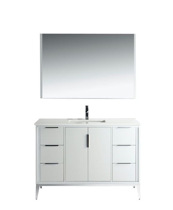 KubeBath | Divani 48'' Gloss White Vanity W/ Quartz Counter Top KubeBath - Vanities KubeBath   