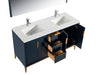 KubeBath | Divani 60'' Gloss Blue Vanity W/ Quartz Counter Top KubeBath - Vanities KubeBath   