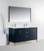 KubeBath | Divani 60'' Gloss Blue Vanity W/ Quartz Counter Top KubeBath - Vanities KubeBath   