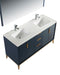 KubeBath | Divani 60'' Gloss Blue Vanity W/ Quartz Counter Top KubeBath - Vanities KubeBath   