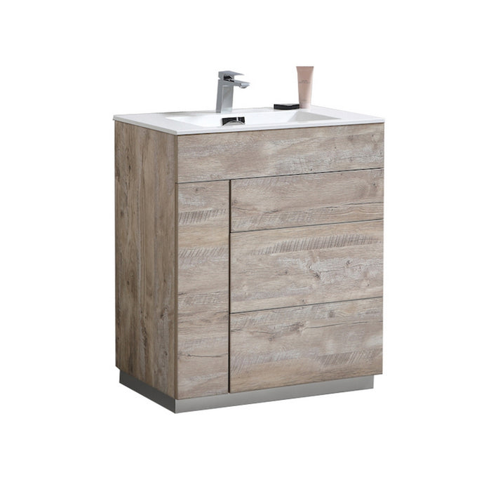 KubeBath | Milano 30" Nature Wood Modern Bathroom Vanity KubeBath - Vanities KubeBath   