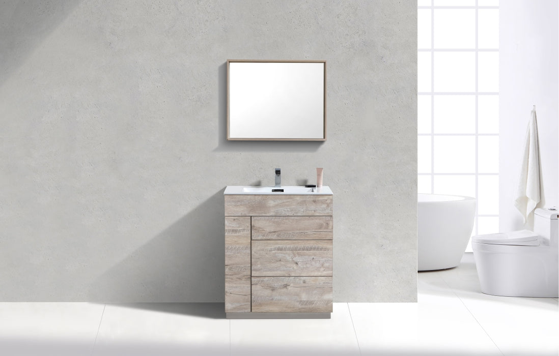 KubeBath | Milano 30" Nature Wood Modern Bathroom Vanity KubeBath - Vanities KubeBath   