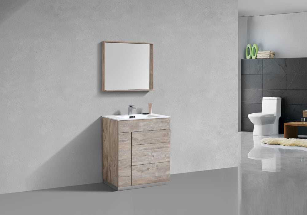 KubeBath | Milano 30" Nature Wood Modern Bathroom Vanity KubeBath - Vanities KubeBath   